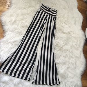 High Waisted Stripe Pants